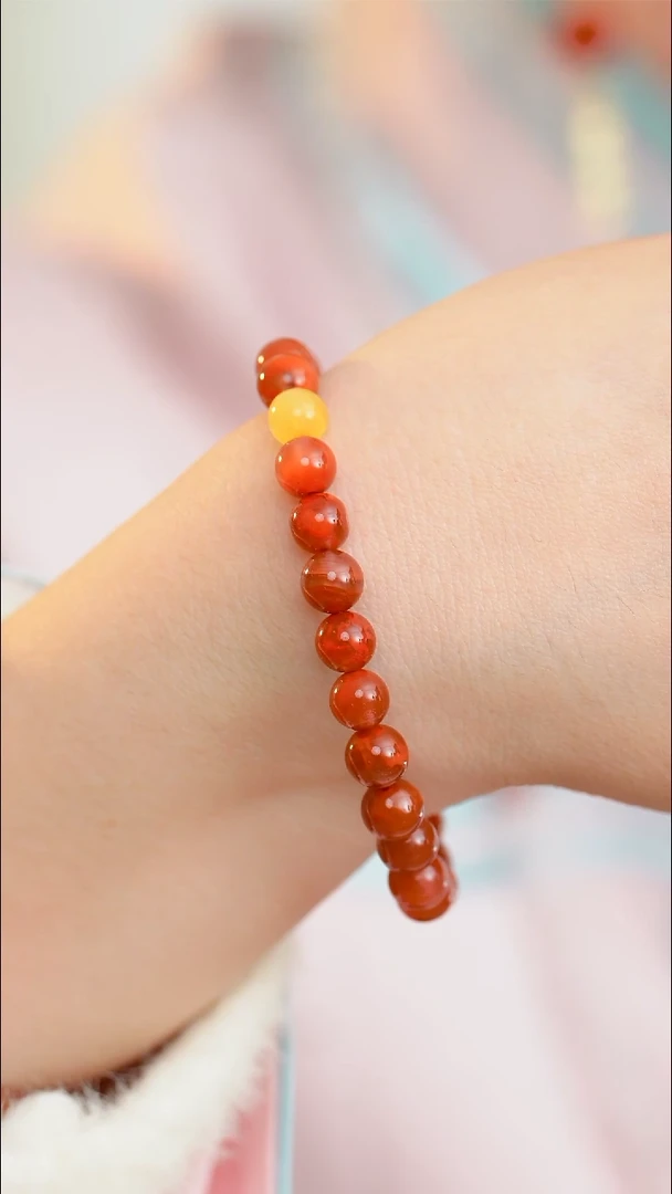 未镶嵌手串南红玛瑙原矿南红手串7mm