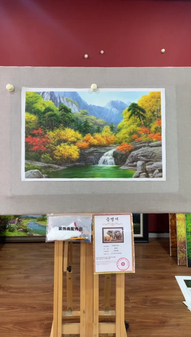 油画【85号】朝鲜原创手绘油画【功勋Ⅰ级画家丨孤品佳作】【顺丰包邮】