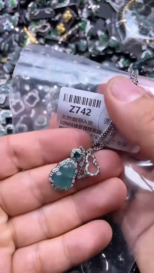 【闪购商品】翡翠颈饰未镶嵌Z742项链