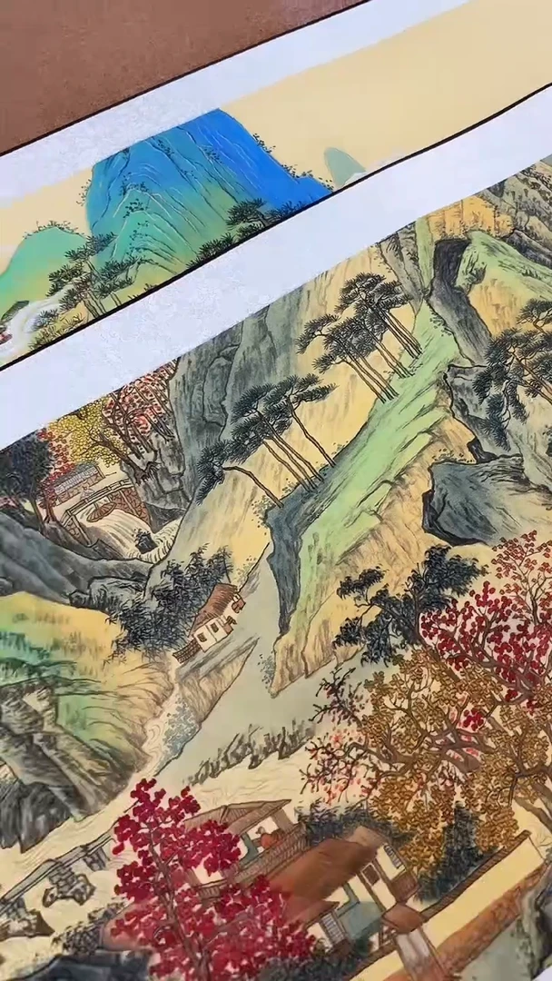 国画李春现长卷两卷