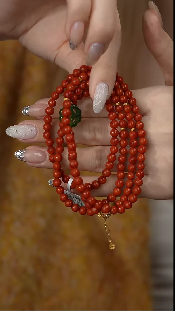 【闪购商品】南红玛瑙多圈18K金镶嵌T06（多样性发一件）