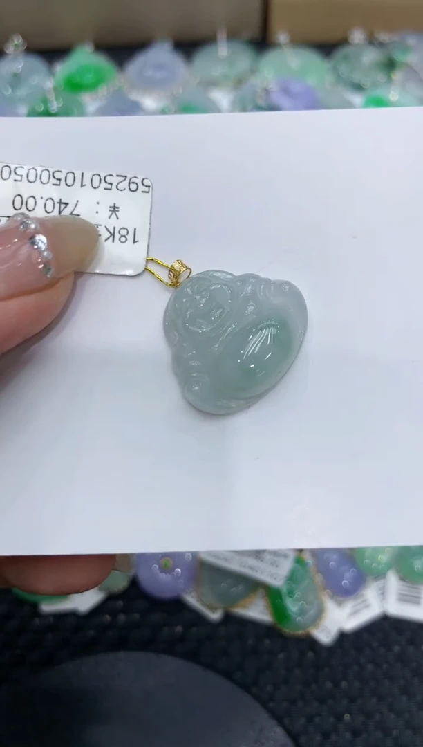 【闪购商品】翡翠颈饰18K金镶嵌222222222