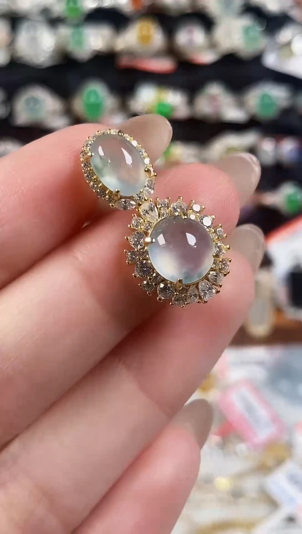 银S925镶嵌戒指翡翠 天然A货翡翠39