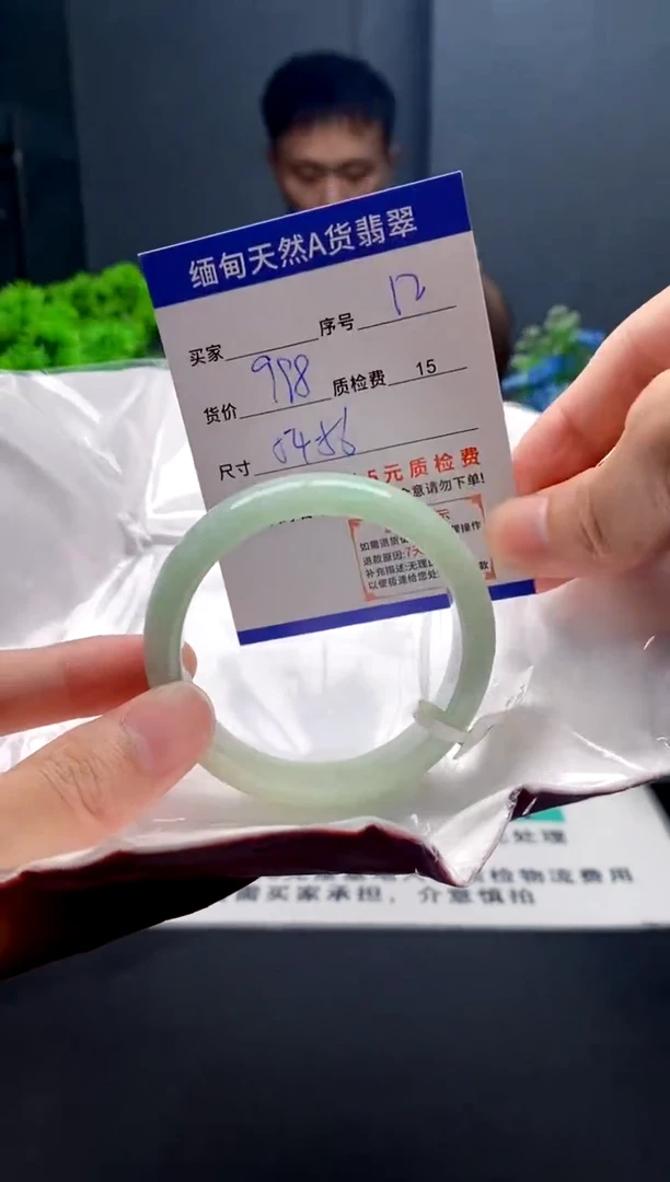 未镶嵌手镯翡翠12缅甸天然A货翡翠需包容瑕疵，介意慎拍