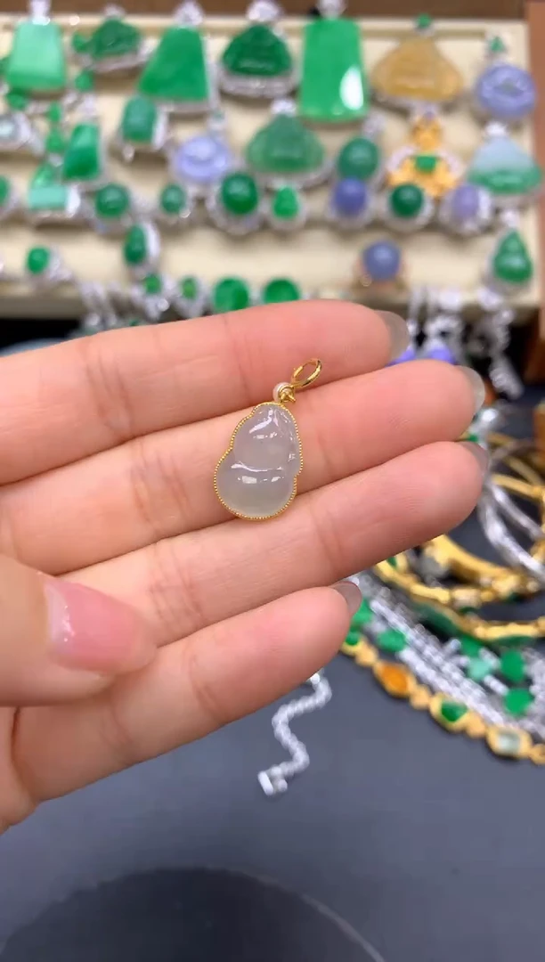 【闪购商品】翡翠颈饰18K金镶嵌148-中国好珍宝