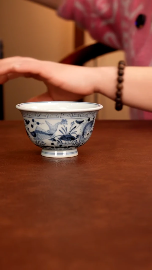 摆件陶景德镇瓷器，青花瓷手绘茶具~