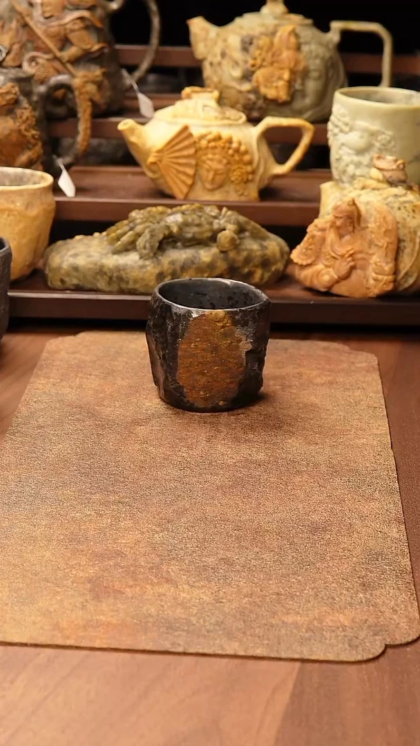 手凿原皮杯冰碛岩福利价