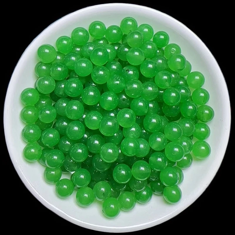 散珠天然冰绿 8mm 50颗(赠弹力绳)T008 多样性发货（随3颗）