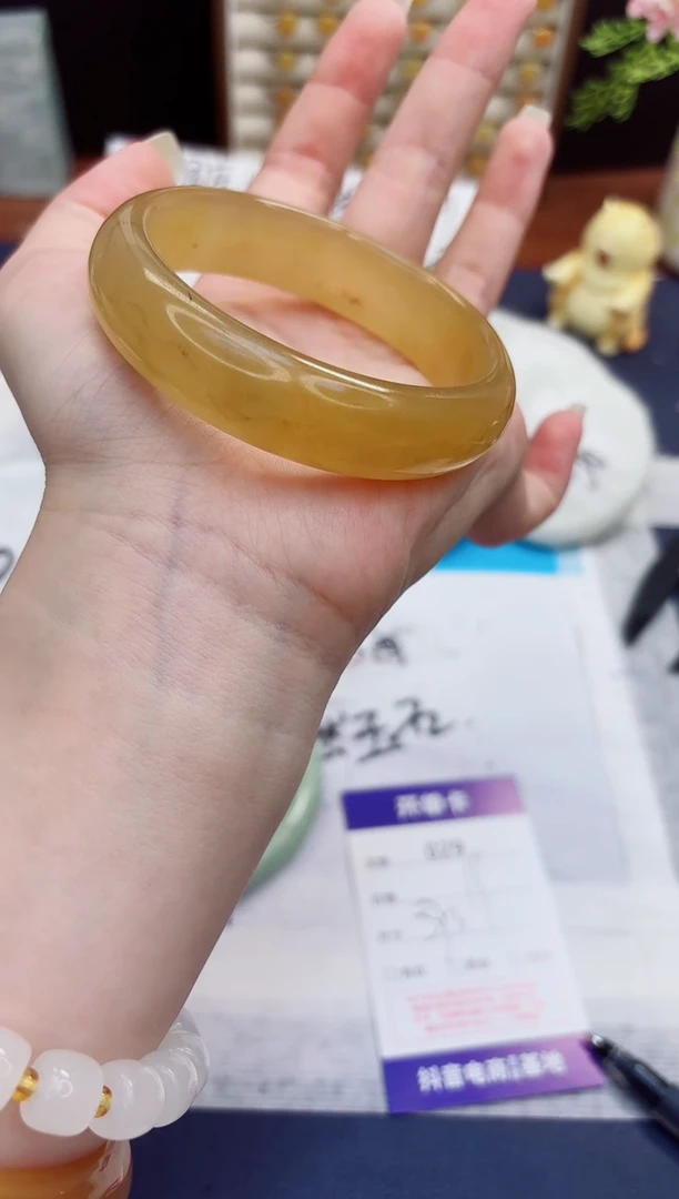 未镶嵌手镯石英质玉29-财气镯-圈口57