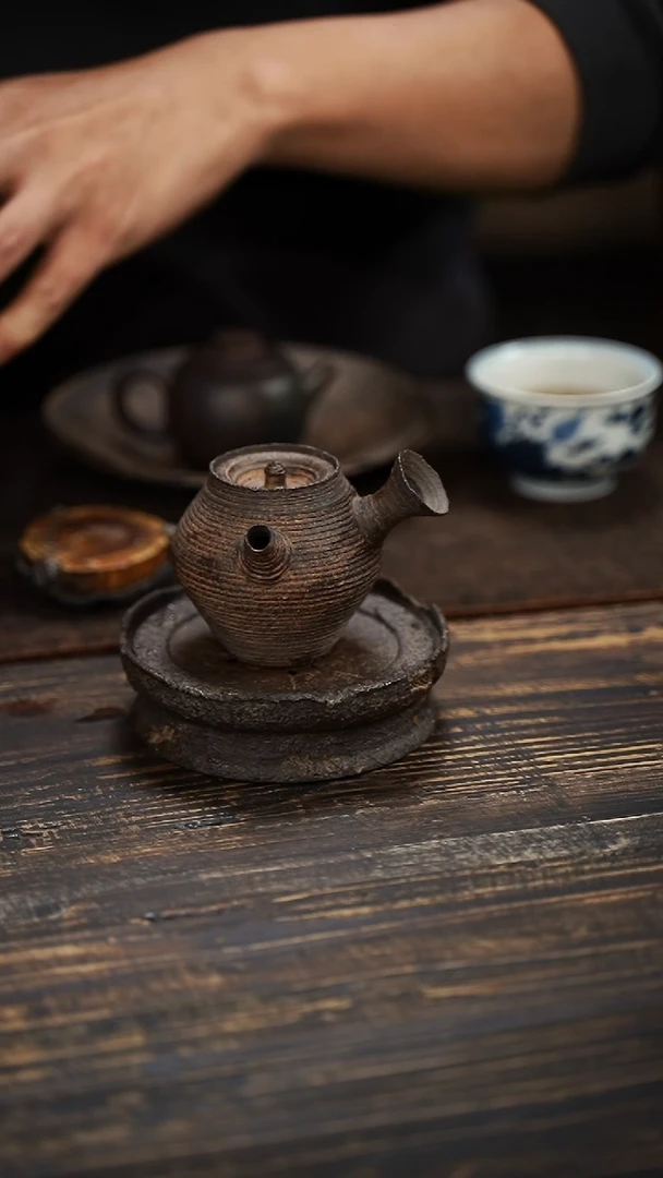 全手工制作  南蛮 侧把壶  13cc
