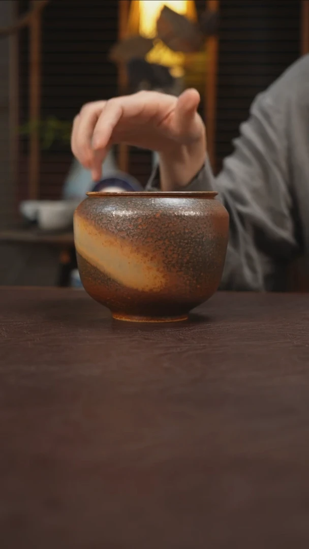 杯景德镇陶瓷杯碗柴烧多人