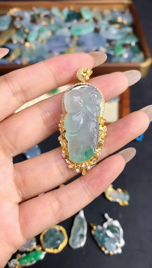 颈饰银S925镶嵌翡翠202211212