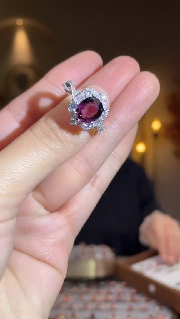 银S925镶嵌手饰碧玺手饰