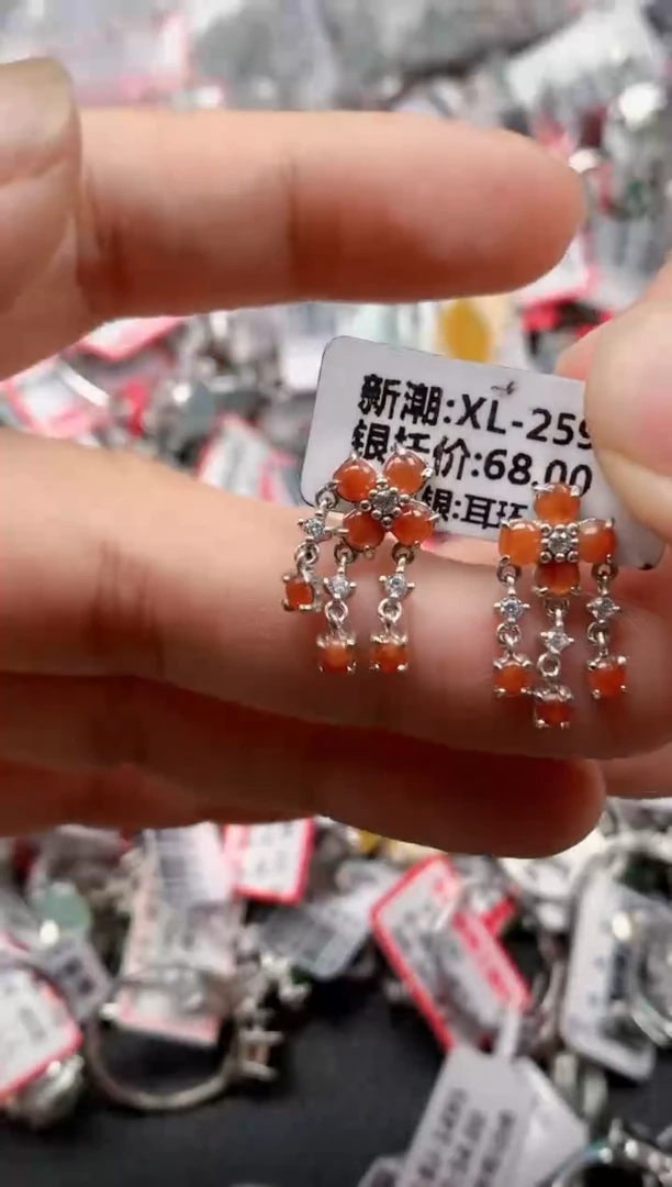 银S925镶嵌戒指翡翠天然A货缅甸翡翠