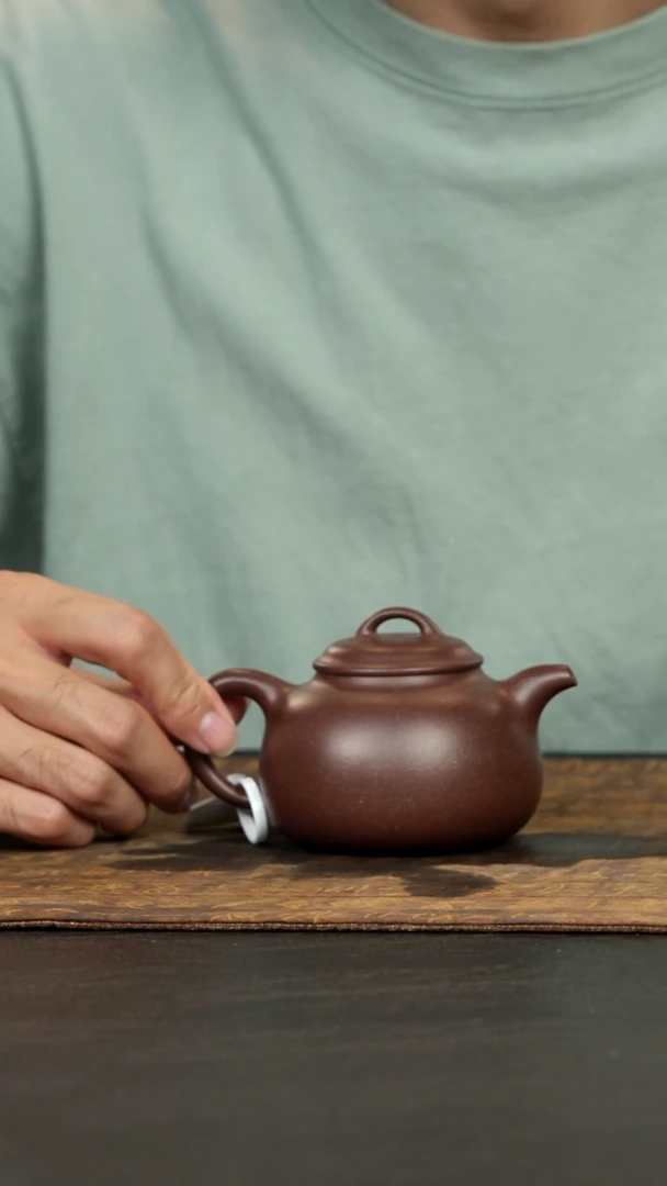 茶壶紫砂玉麟秦权老紫泥180cc