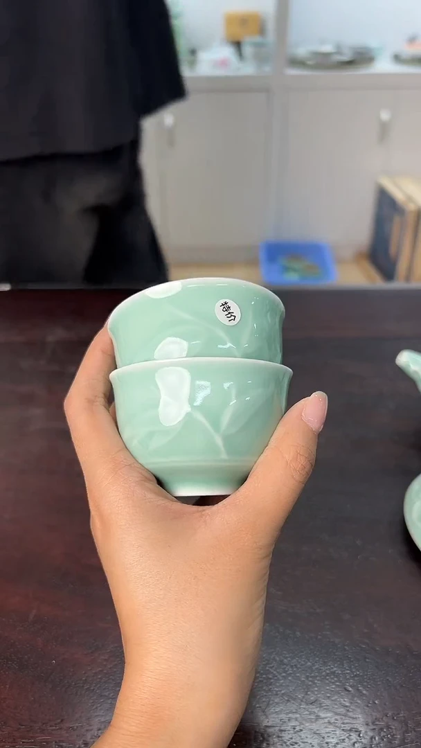 龙泉云间青瓷小米茶器