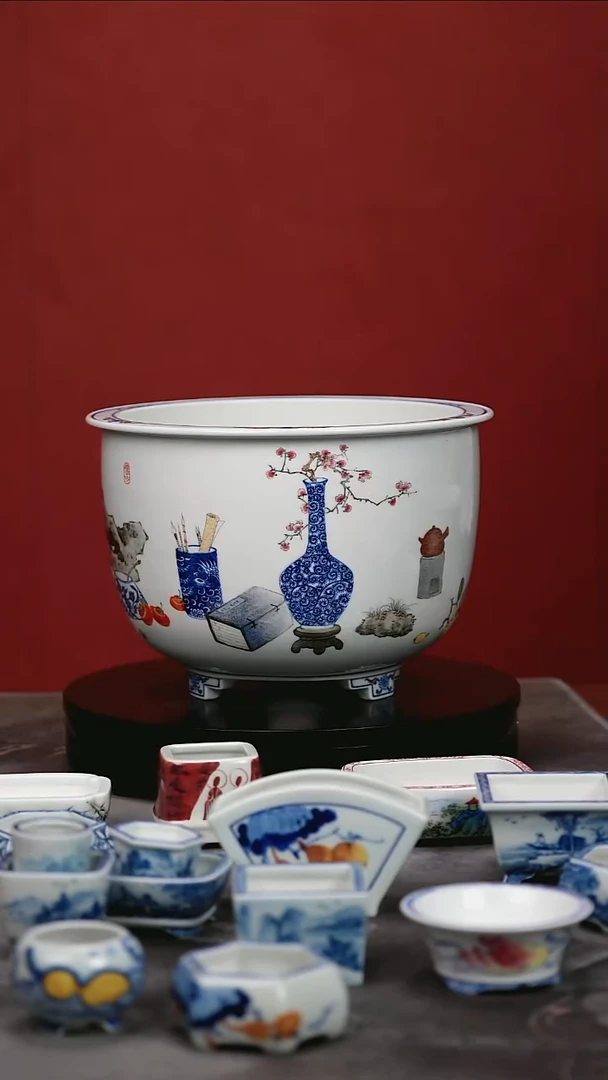 其他青花斗彩清供图