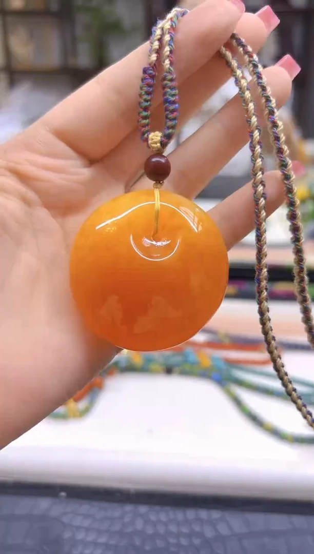 蜜蜡毛衣链未镶嵌DIY款M796