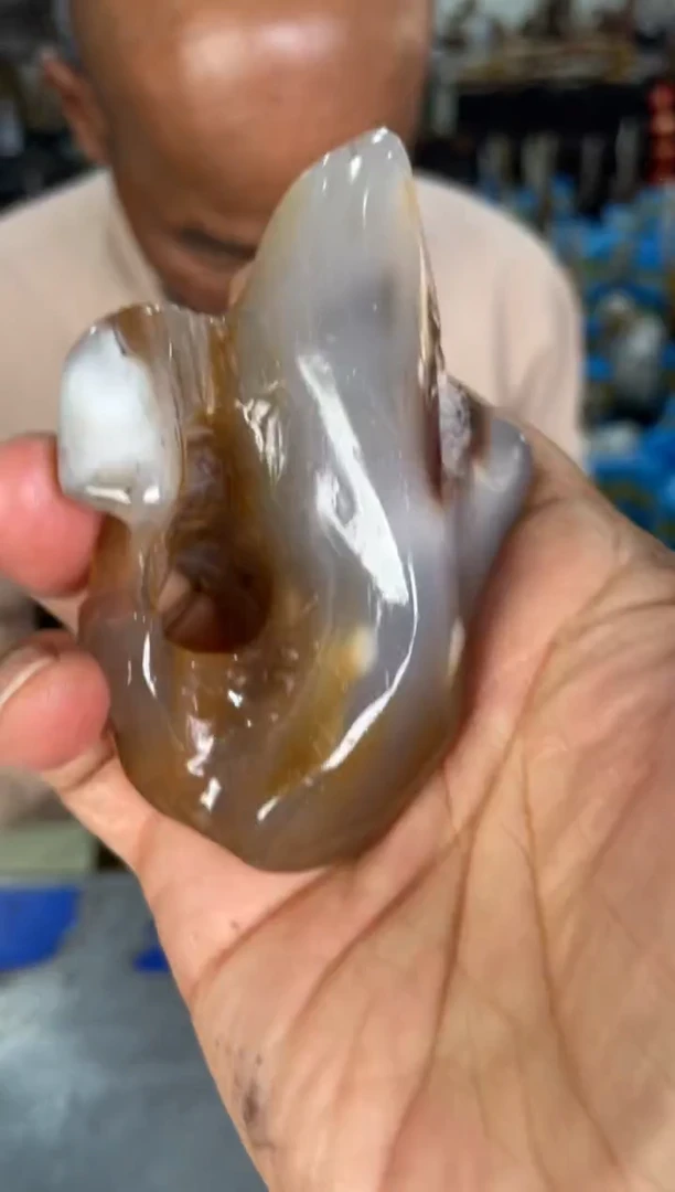 【闪购商品】硅化玉摆件未镶嵌5