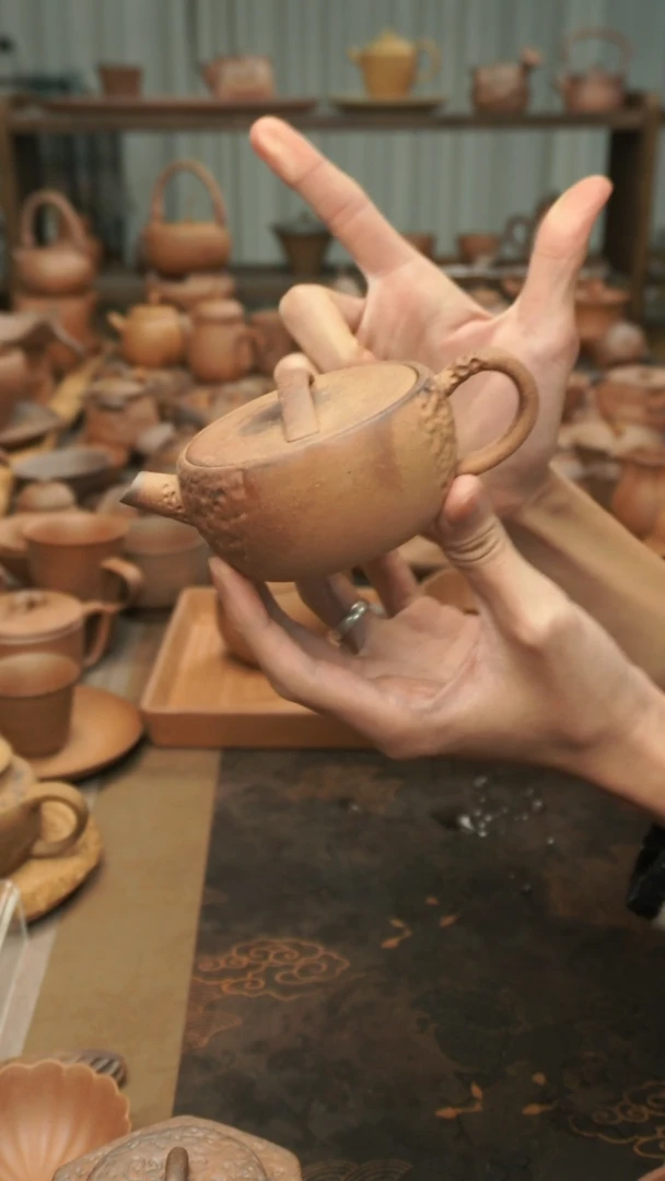 原矿老岩泥精工复古汉瓦壶 150cc