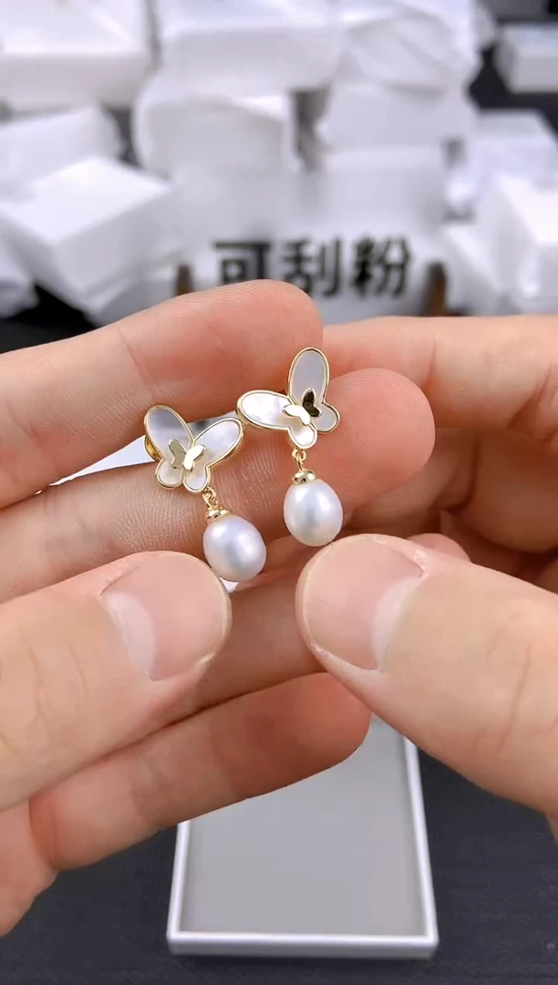 未镶嵌耳饰淡水珍珠ed1022