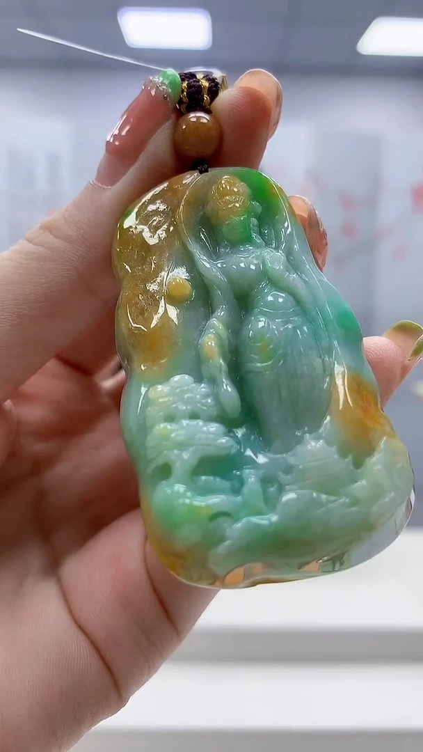 未镶嵌定制翡翠4812ry-毛货挂件85