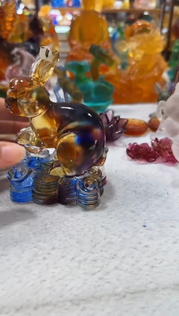 琉璃手工艺品116 小兔 微瑕·不退不换·介意勿拍