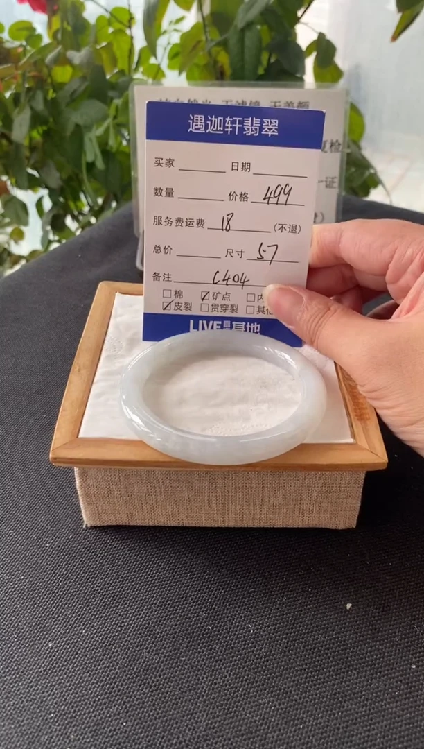 未镶嵌手镯翡翠57圈口 C404编码