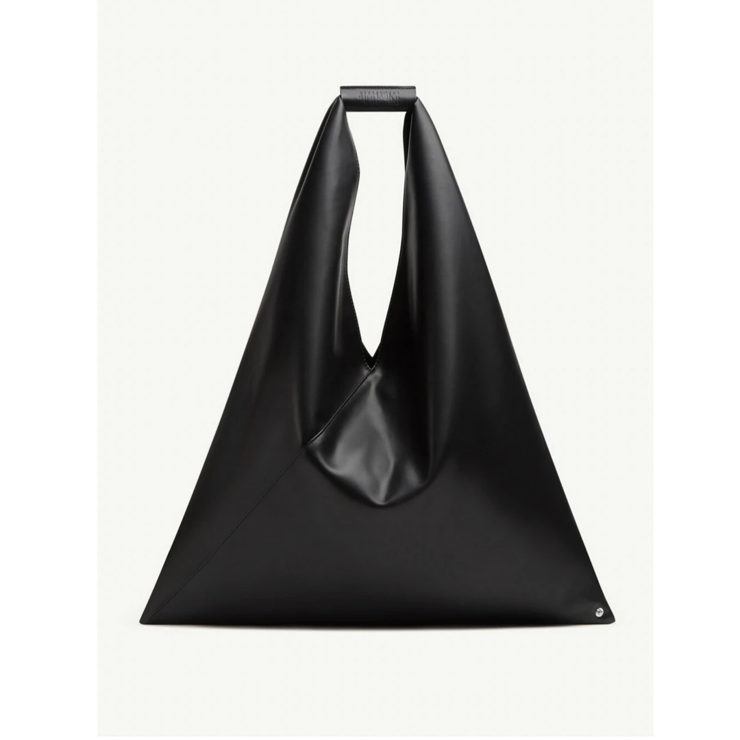 未使用 Maison Margiela/梅森马吉拉 三角包牛皮黑色中号 BB0002
