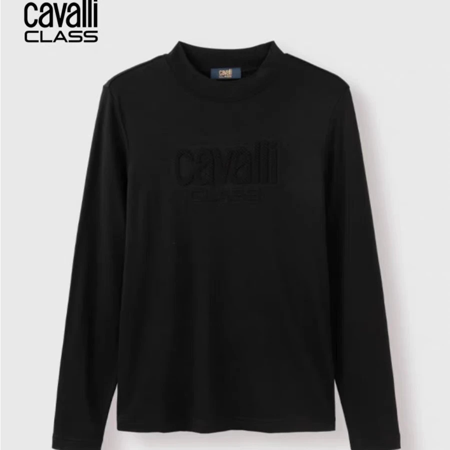 Cavalli Class时尚经典印花logo百搭长袖体恤打底内搭男RWC378