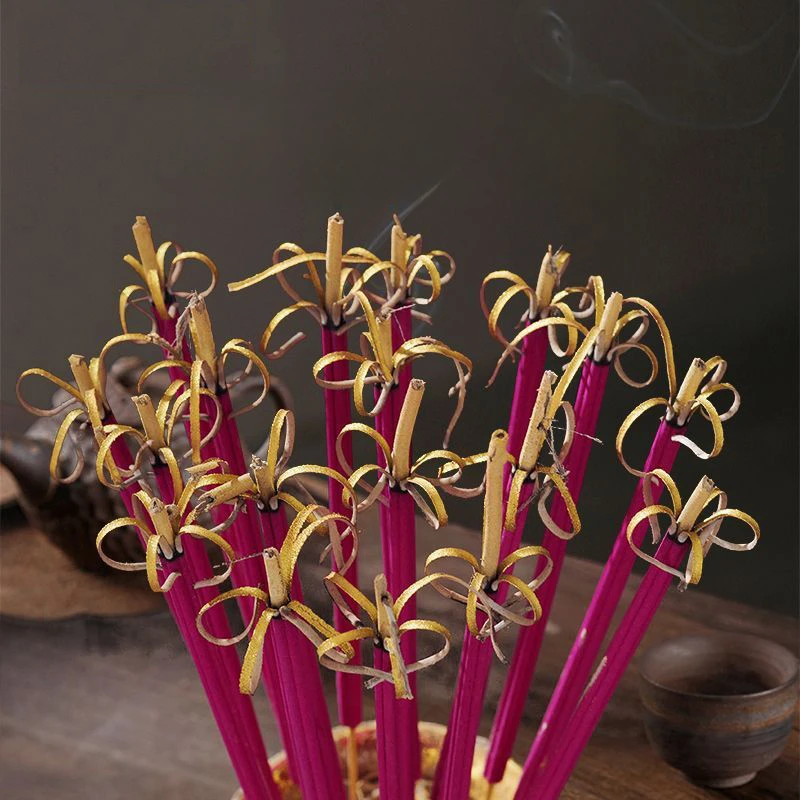 中秋拜神无烟檀香开花富贵线香家用竹签香供佛拜神开花香无烟檀香