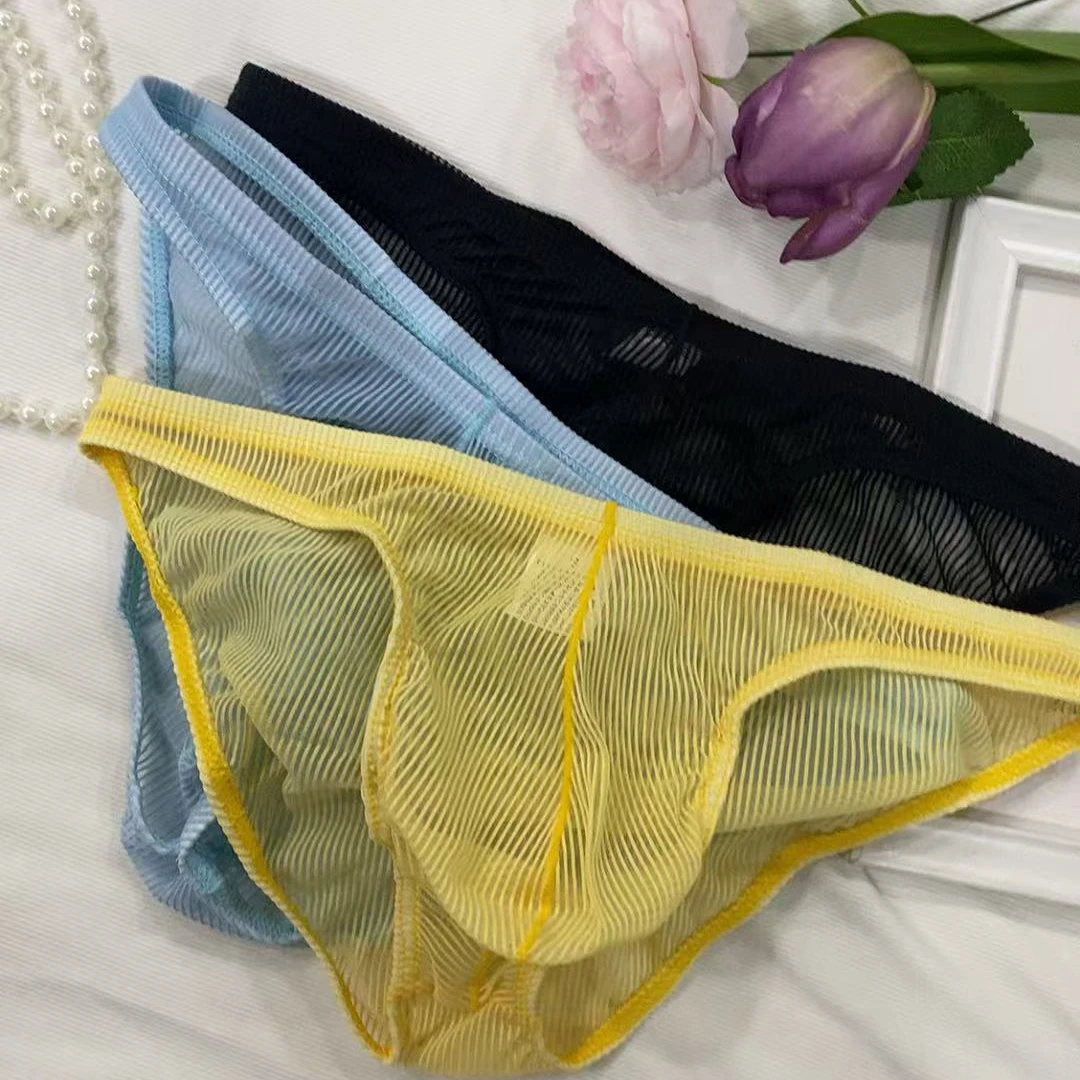 男士三角内裤透气条纹舒适运动速干2条装