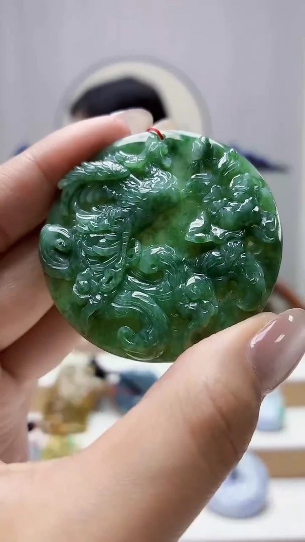 未镶嵌定制翡翠4852MM-毛货挂件20