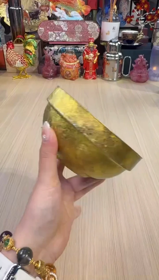 105匠心达纯钛饭碗-大号金色