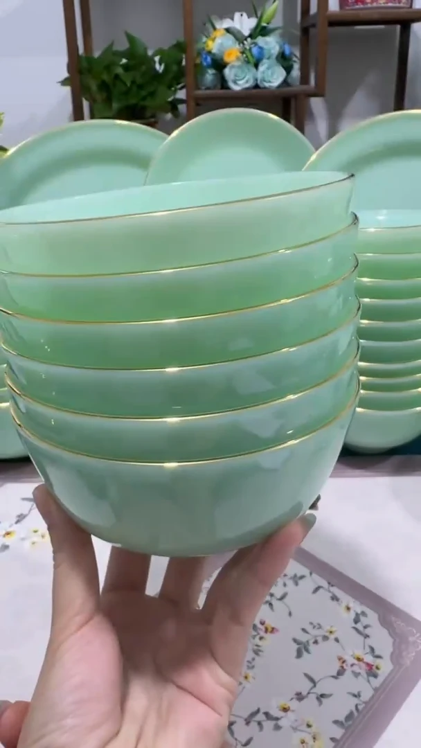 5.5英寸玉瓷碗6个口径13.8厘米