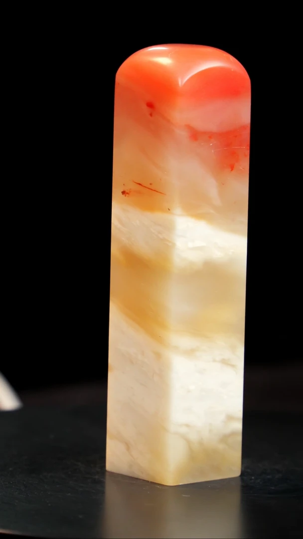 昌化石玻璃冻红花