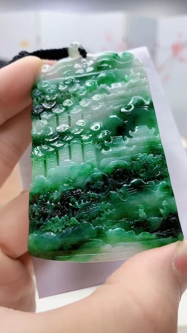 定制翡翠未镶嵌5161bb-毛货挂件80