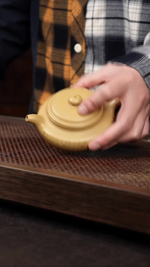 【闪购商品】紫砂茶壶黄金段刻绘仿古