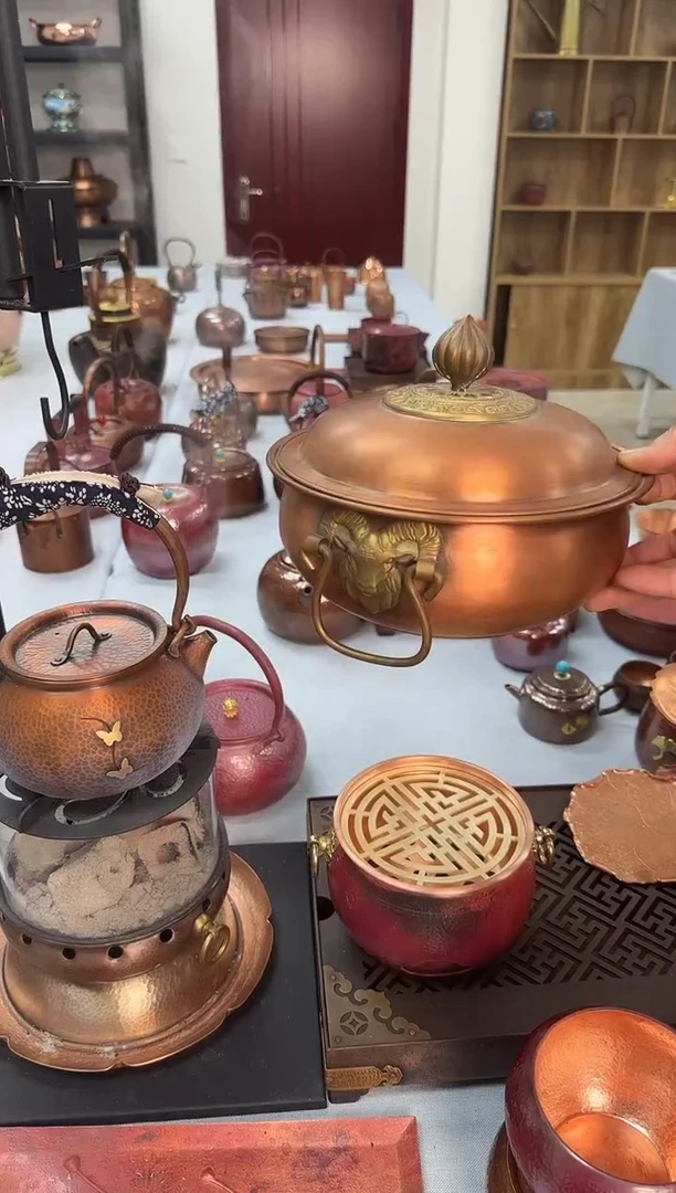 心**香纯紫铜双人火锅