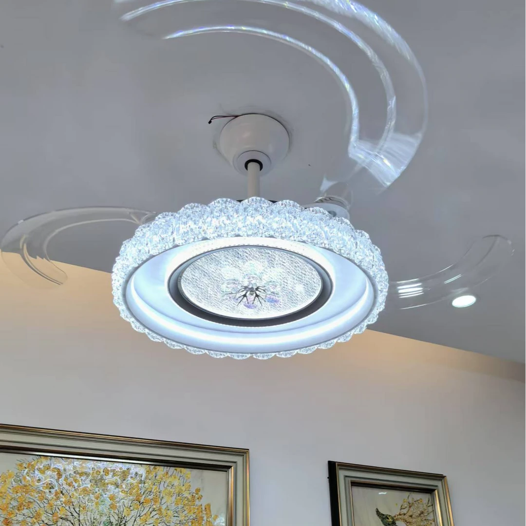 7085-60公分简约轻奢北欧风扇灯大气超亮客厅卧室餐厅大厅圆形