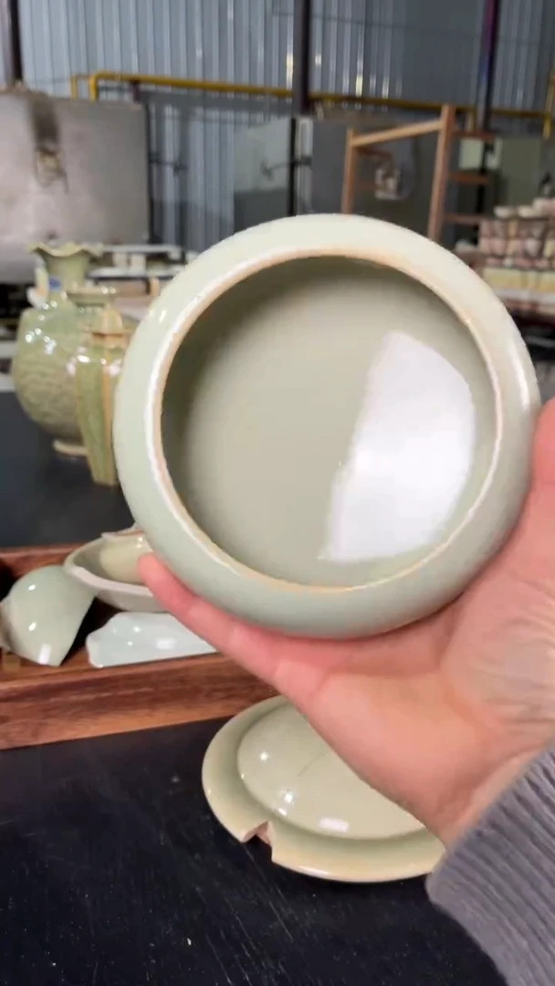 耀州窑仰山月白小水洗