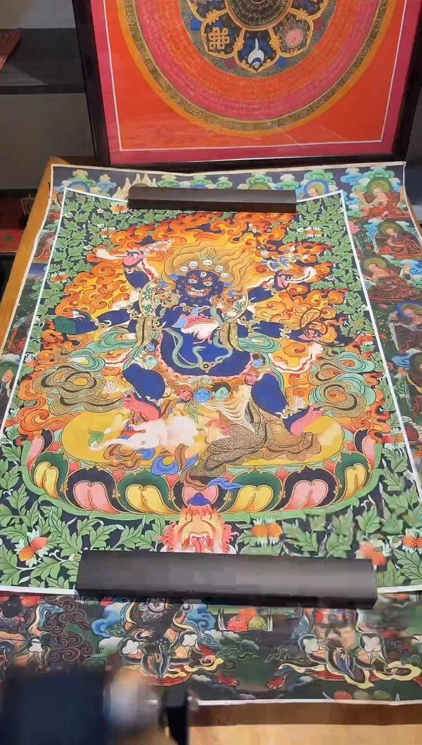 装裱画六臂玛哈噶啦