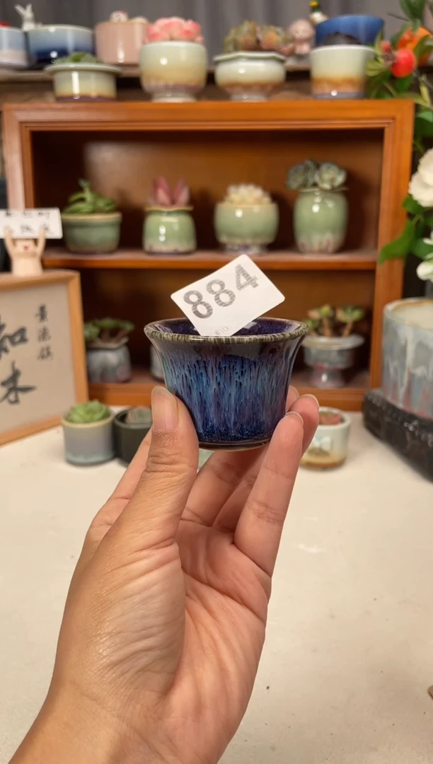 瓷片884知木小芳花盆