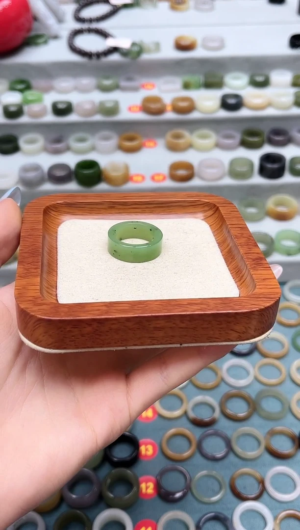 和田玉戒指未镶嵌55--17号