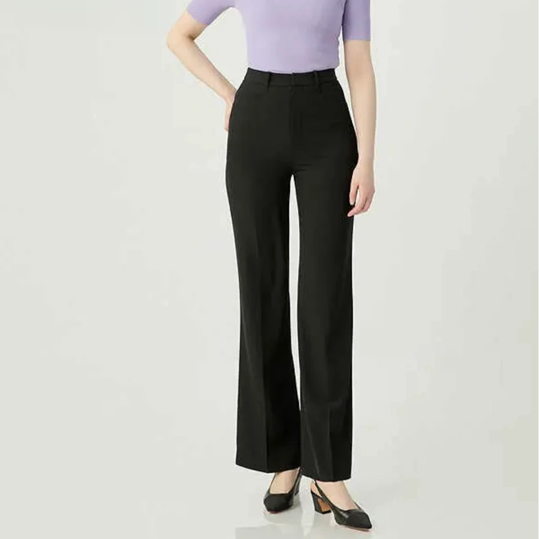 哥弟休闲裤小黑裤阔腿裤子女裤110019夏季薄款新款九分女款小个子