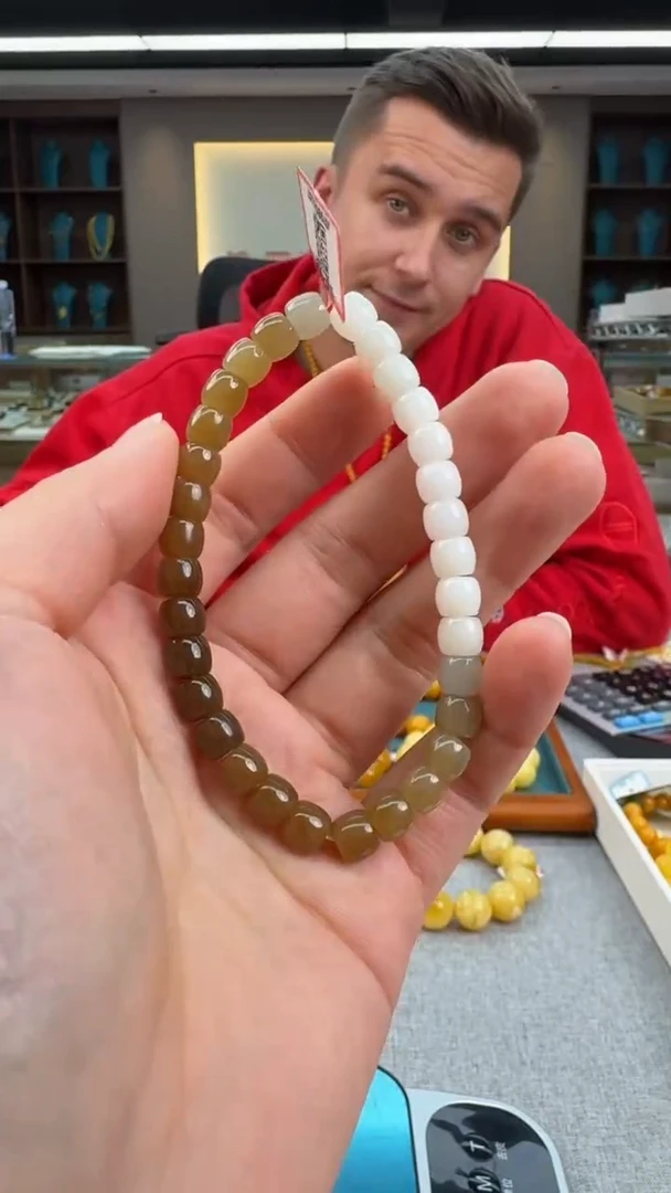 【闪购商品】和田玉（糖玉）手串未镶嵌秒拍号108