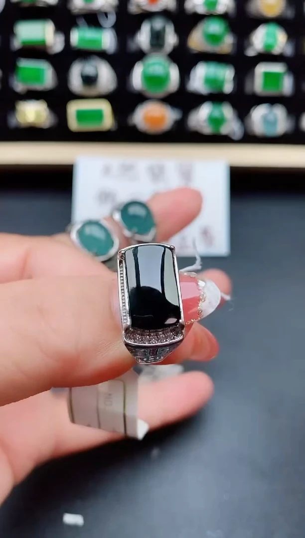 【闪购商品】翡翠戒指银S925镶嵌35353