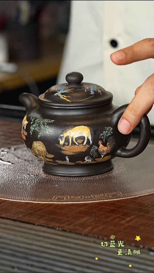 茶壶紫砂宜兴紫砂SJK 铁血红砂 掇只300cc