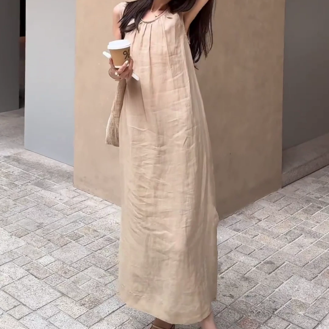 2025夏季新款时尚显瘦气质女士网红洋气连衣裙百搭款D6399