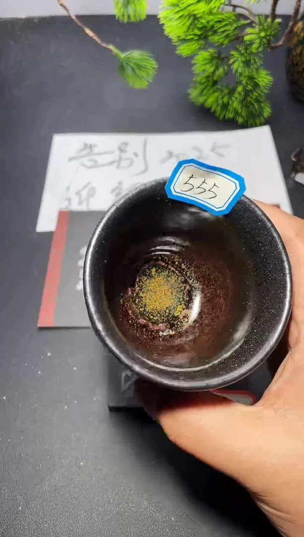 茶盏555（微瑕）叶紫建盏